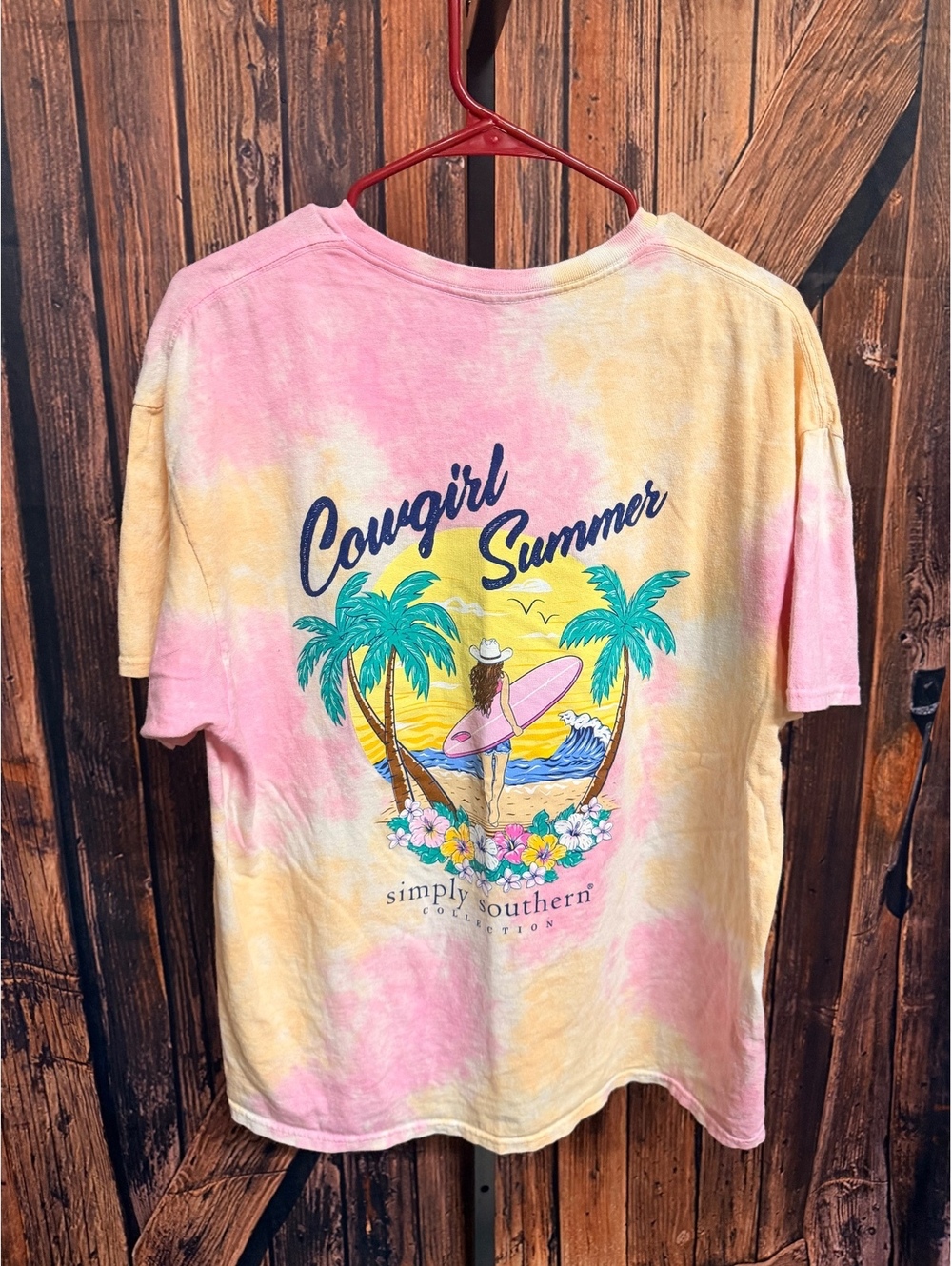 Simply Southern Cowgirl Summer Tie-Dye Graphic T-Shirt XL